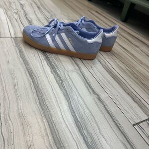 Adidas Light Blue and White Trainers